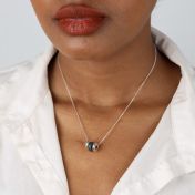 ファミリーチャーム名入れネックレス［スターリングシルバー］