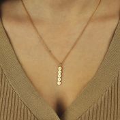 バブルイニシャルオーダーメイドネックレス[ゴールドメッキ]