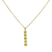 バブルイニシャルオーダーメイドネックレス[ゴールドメッキ]