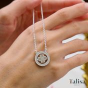 クローバーオブハートイニシャルネックレス［スターリングシルバー］