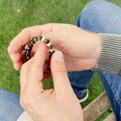 グリーンタイガーアイ・メンズ名入れブレスレット