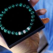 マラカイト名入れメンズブレスレット