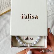 ハウライト レディーズ 名入れブレスレット [スターリングシルバー]