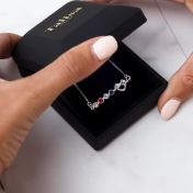 心の絆誕生石ブレスレット[スターリングシルバー]