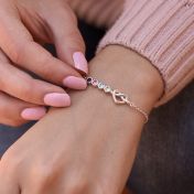 心の絆誕生石ブレスレット[スターリングシルバー]