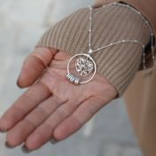 ハートと名入れチャームネックレス　[スターリングシルバー]