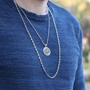 コーディネート付きコンパスネックレス　[スターリングシルバー]