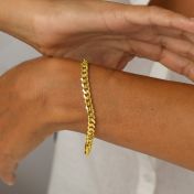 クラシックカーブチェーンブレスレット [１８Kゴールドメッキ]