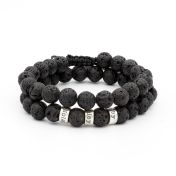 古典的な火山岩レディーズブレスレット