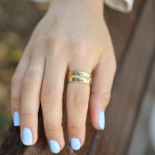 タリサ刻印リングスタック [18Kゴールドメッキ］