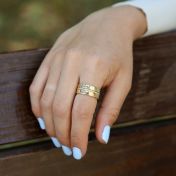 タリサ刻印リングスタック [18Kゴールドメッキ］