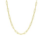 Classic Paperclip Chain Necklace for Women in Gold