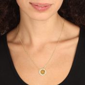 クローバーオブハートイニシャルネックレス［１８Kゴールドヴェルメイユ］