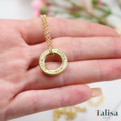 家族サークル名入れネックレス・ロロチェーン［１８Kゴールドヴェルメイユ］