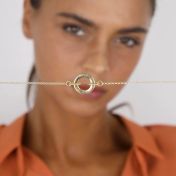 家族サークル名入れネックレス・ロロチェーン［１８Kゴールドヴェルメイユ］