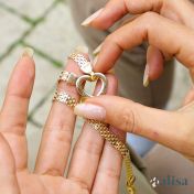 心の絆のミラノチェーン名入れネックレス［１８Kゴールドメッキ］