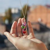 魔法の雨粒誕生石ネックレス[スターリングシルバー]