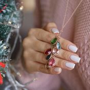 魔法の雨粒誕生石ネックレス[スターリングシルバー]