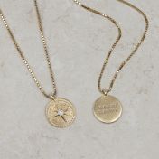 コーディネート付きコンパスレーデイスネックレス　[１８Kゴールドメッキ]