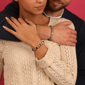 ピカソジャスパーレディース名入れブレスレット[スターリングシルバー]