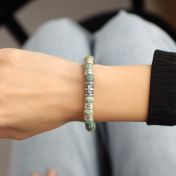 十字架トルコ石レディース名入れブレスレット［スターリングシルバー］