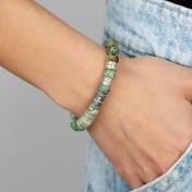 十字架トルコ石レディース名入れブレスレット［スターリングシルバー］