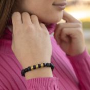 溶岩石名入れブレスレット［18Kゴールドヴェルメイユ］