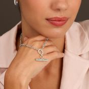 デスティニーTバー名入れネックレス［スターリングシルバー］