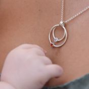 愛の世界誕生石ネックレス［スターリングシルバー］