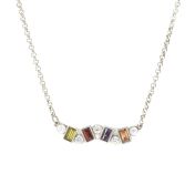 愛の流れ誕生石ネックレス［スターリングシルバー］