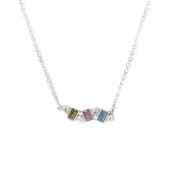 愛の流れ誕生石ネックレス［スターリングシルバー］