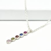 タリサ・スターネックレス・垂直ドロップ[スターリングシルバー]