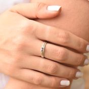 カリーナリング バゲット・ホリゾンタル［スターリングシルバー］