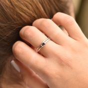 カリーナリング バゲット・ホリゾンタル［スターリングシルバー］