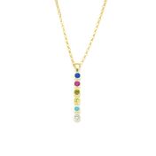 タリサ・スターネックレス・垂直ドロップ[ゴールドメッキ]