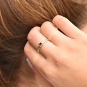 カリーナリング バゲット・ホリゾンタル［スターリングシルバー］