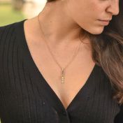 タリサ・スターネックレス・垂直ドロップ[ゴールドメッキ]