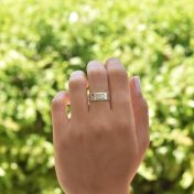 タリサ誕生石名入れリング ［スターリングシルバー］