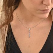 タリサ・スターネックレス・垂直ドロップ[スターリングシルバー]