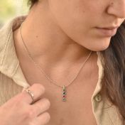 タリサ・スターネックレス・垂直ドロップ[スターリングシルバー]