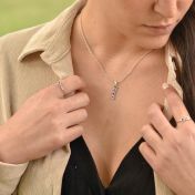 タリサ・スターネックレス・垂直ドロップ[スターリングシルバー]