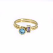 槌目ハンマーテクスチュア・ラブリング[18Kゴールドヴェルメイユ]