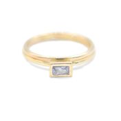 カリーナリング バゲット・ホリゾンタル［18Kゴールドメッキ］