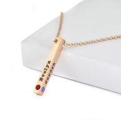 タリサ・スカイ誕生石ネックレス［18Kローズゴールドメッキ]