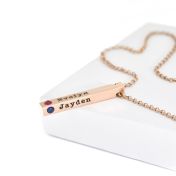 タリサ・スカイ誕生石ネックレス［18Kローズゴールドメッキ]