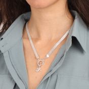 エマサークルネックレス［スターリングシルバー］・星座チャーム付き