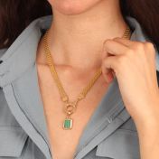 エマサークルネックレス［18Kゴールドヴェルメイユ］・チャーム付き