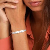 エマヘリンボーン名入れブレスレット［スターリングシルバー］