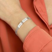 エマヘリンボーン名入れブレスレット［スターリングシルバー］