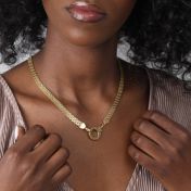 エマヘリンボーンネックレス［18Kゴールドヴェルメイユ］